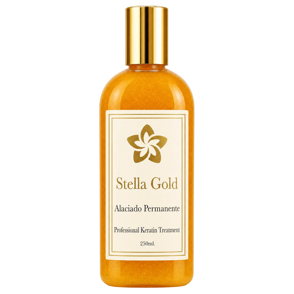 Keratina alaciante sin formol Stella Gold, frasco de 250 ml